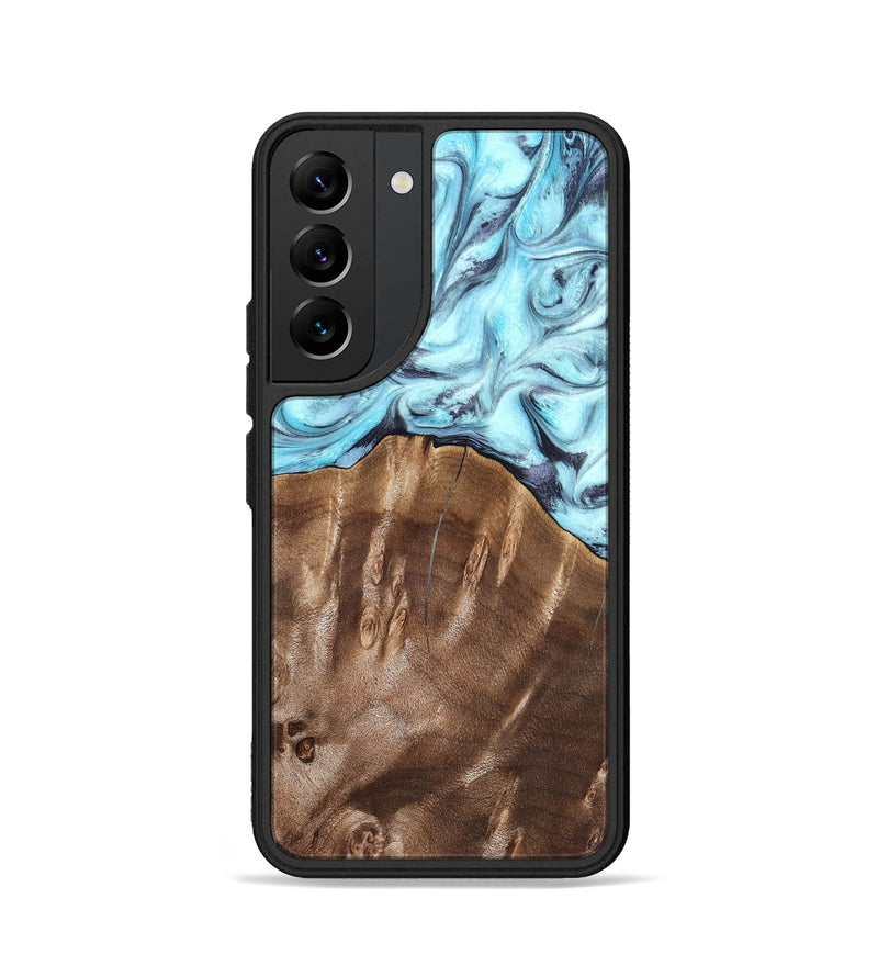 Galaxy S22 Wood Phone Case - Jaidyn (Blue, 820636)
