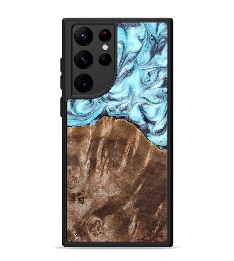 Galaxy S22 Ultra Wood Phone Case - Jaidyn (Blue, 820636)
