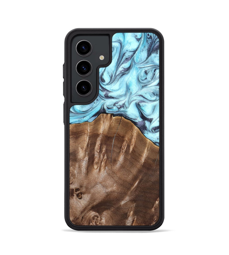 Galaxy S24 Wood Phone Case - Jaidyn (Blue, 820636)