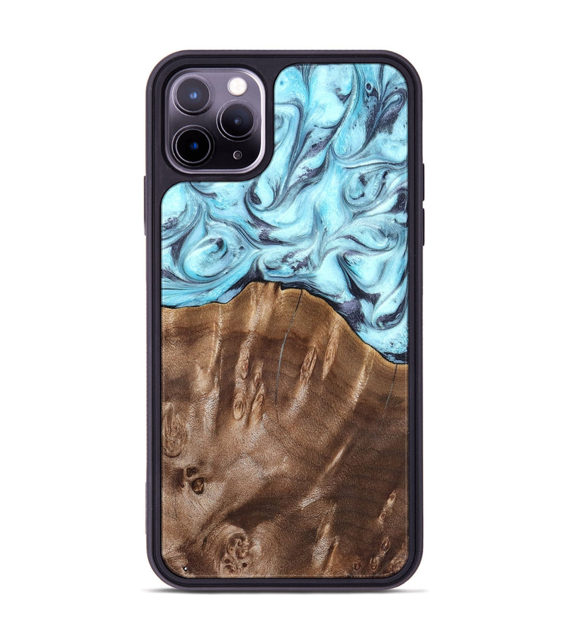 iPhone 11 Pro Max Wood Phone Case - Jaidyn (Blue, 820636)