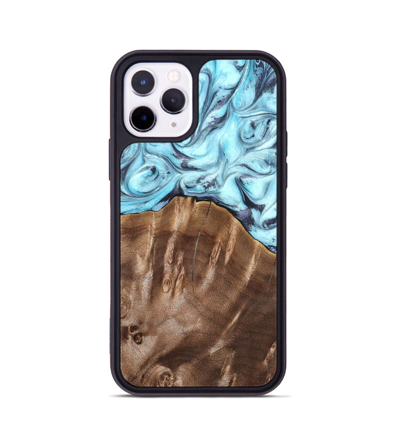 iPhone 11 Pro Wood Phone Case - Jaidyn (Blue, 820636)