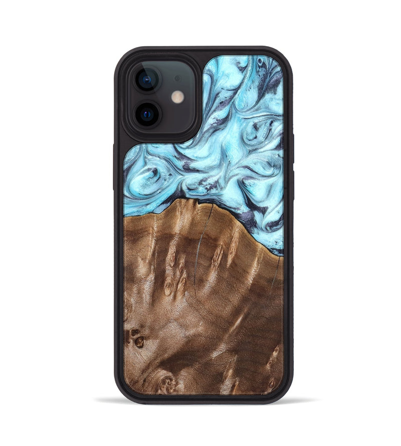 iPhone 12 Wood Phone Case - Jaidyn (Blue, 820636)