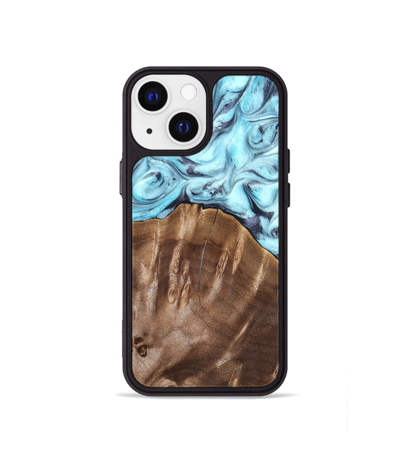 iPhone 13 mini Wood Phone Case - Jaidyn (Blue, 820636)