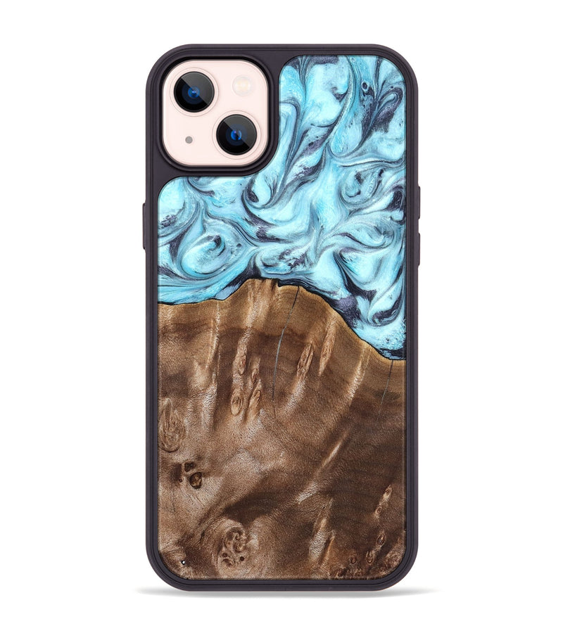 iPhone 14 Plus Wood Phone Case - Jaidyn (Blue, 820636)