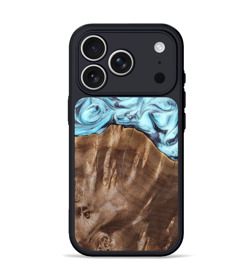 iPhone 17 Pro Wood Phone Case - Jaidyn (Blue, 820636)