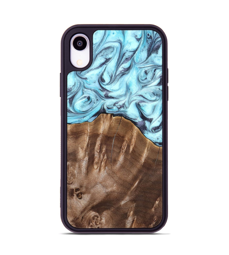 iPhone Xr Wood Phone Case - Jaidyn (Blue, 820636)