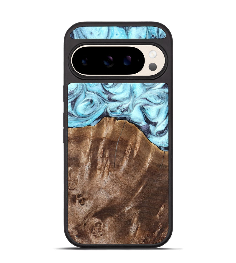 Pixel 10 Wood Phone Case - Jaidyn (Blue, 820636)