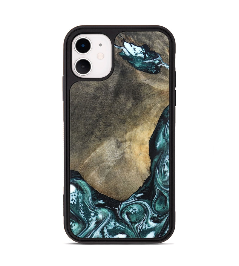 iPhone 11 Wood Phone Case - Norah (Green, 820639)