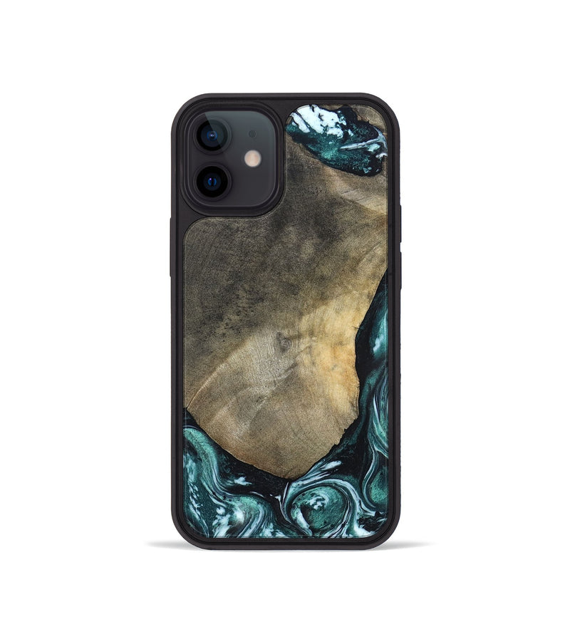 iPhone 12 mini Wood Phone Case - Norah (Green, 820639)