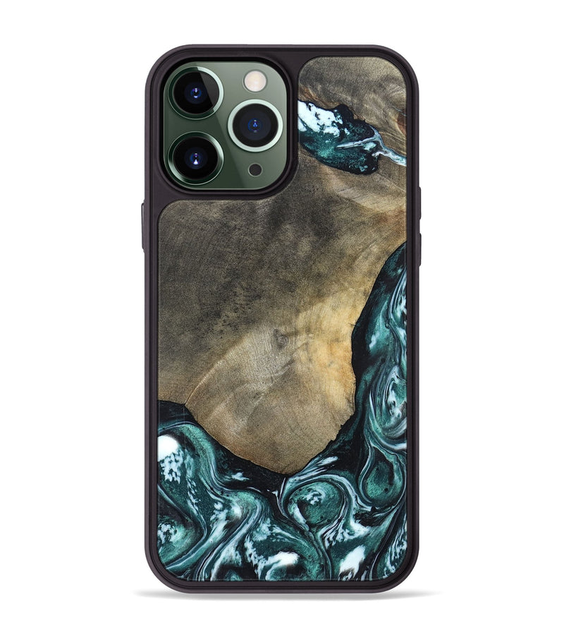 iPhone 13 Pro Max Wood Phone Case - Norah (Green, 820639)