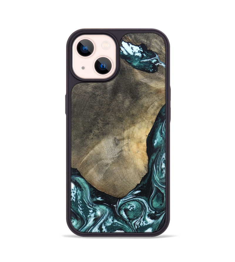 iPhone 14 Wood Phone Case - Norah (Green, 820639)