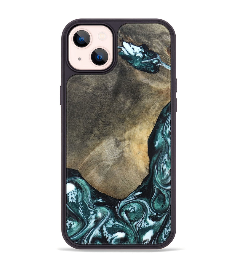 iPhone 14 Plus Wood Phone Case - Norah (Green, 820639)