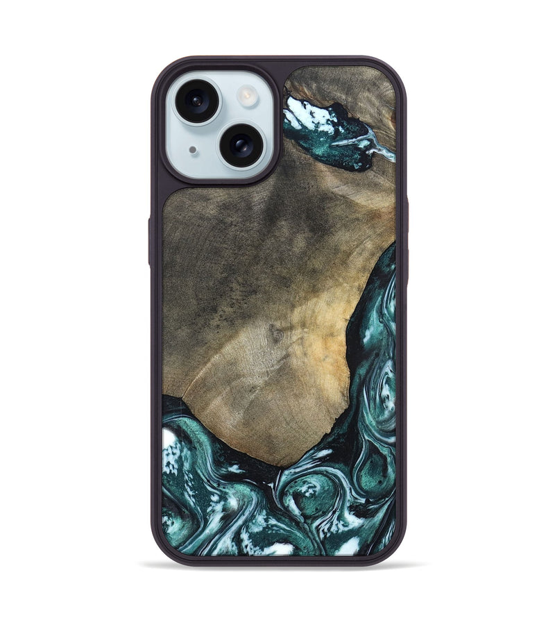 iPhone 15 Wood Phone Case - Norah (Green, 820639)