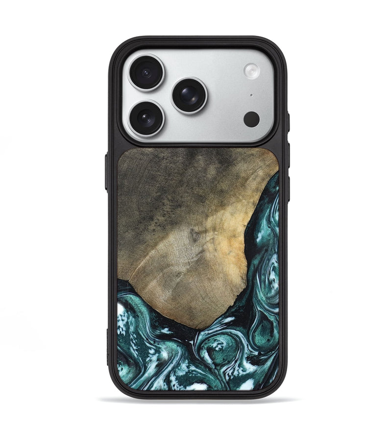 iPhone 18 Pro Wood Phone Case - Norah (Green, 820639)