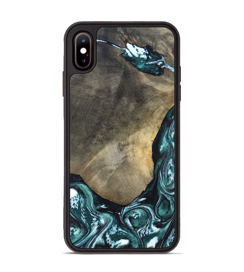 iPhone Xs Max Wood Phone Case - Norah (Green, 820639)