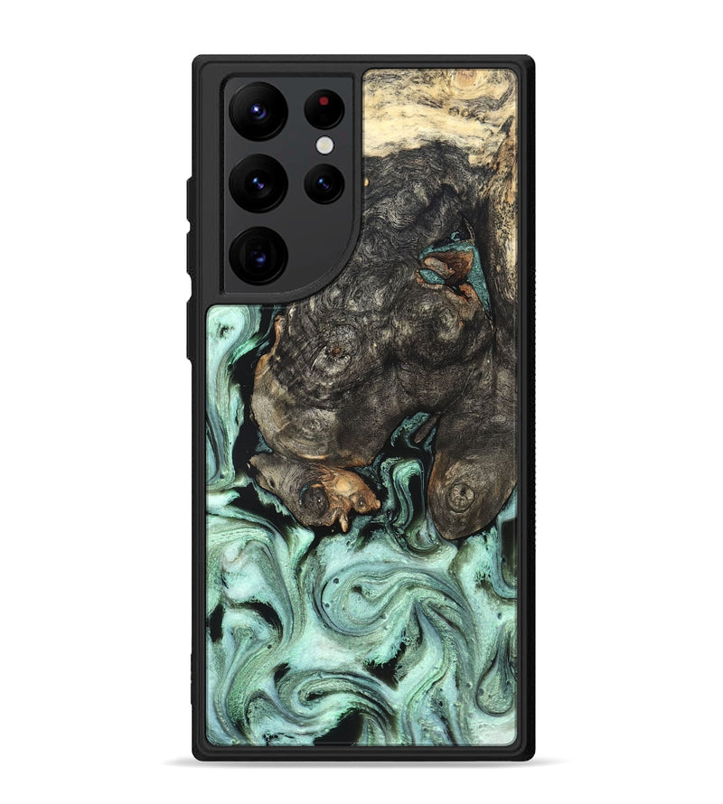 Galaxy S22 Ultra Wood Phone Case - Kallie (Green, 820642)