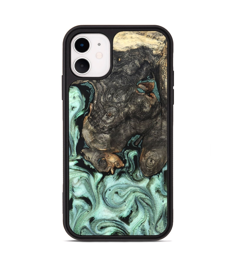 iPhone 11 Wood Phone Case - Kallie (Green, 820642)