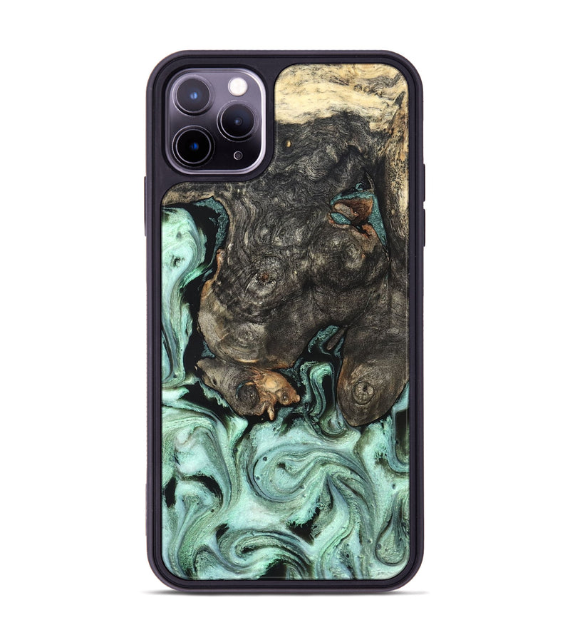 iPhone 11 Pro Max Wood Phone Case - Kallie (Green, 820642)