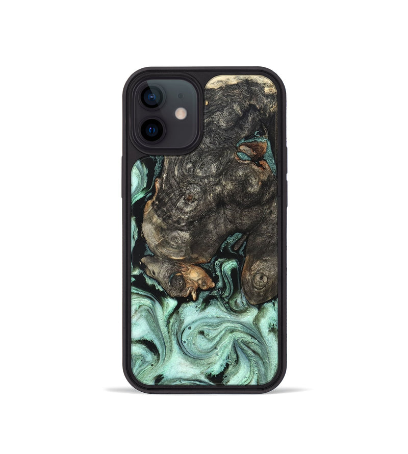 iPhone 12 mini Wood Phone Case - Kallie (Green, 820642)