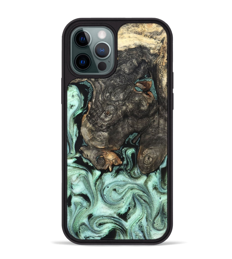 iPhone 12 Pro Max Wood Phone Case - Kallie (Green, 820642)
