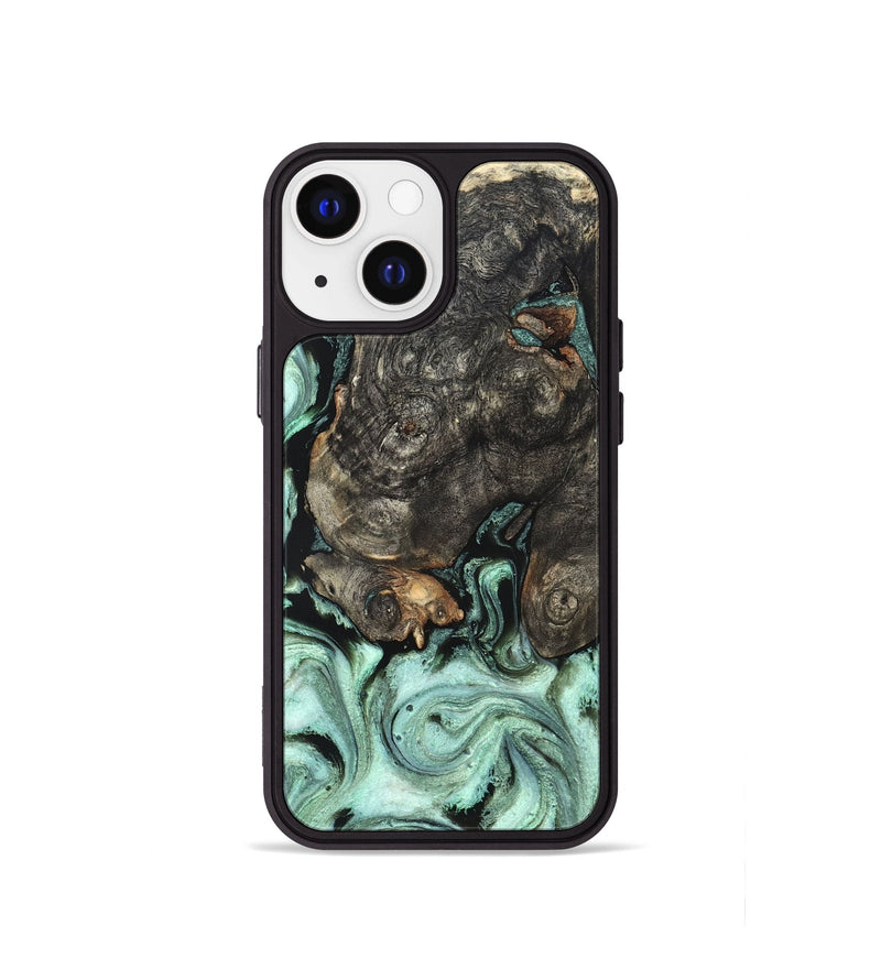 iPhone 13 mini Wood Phone Case - Kallie (Green, 820642)
