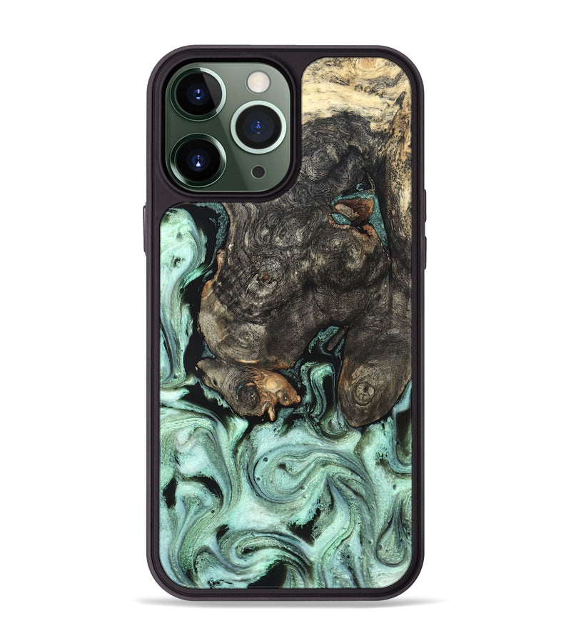 iPhone 13 Pro Max Wood Phone Case - Kallie (Green, 820642)