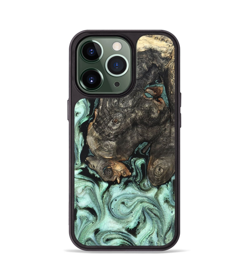 iPhone 13 Pro Wood Phone Case - Kallie (Green, 820642)