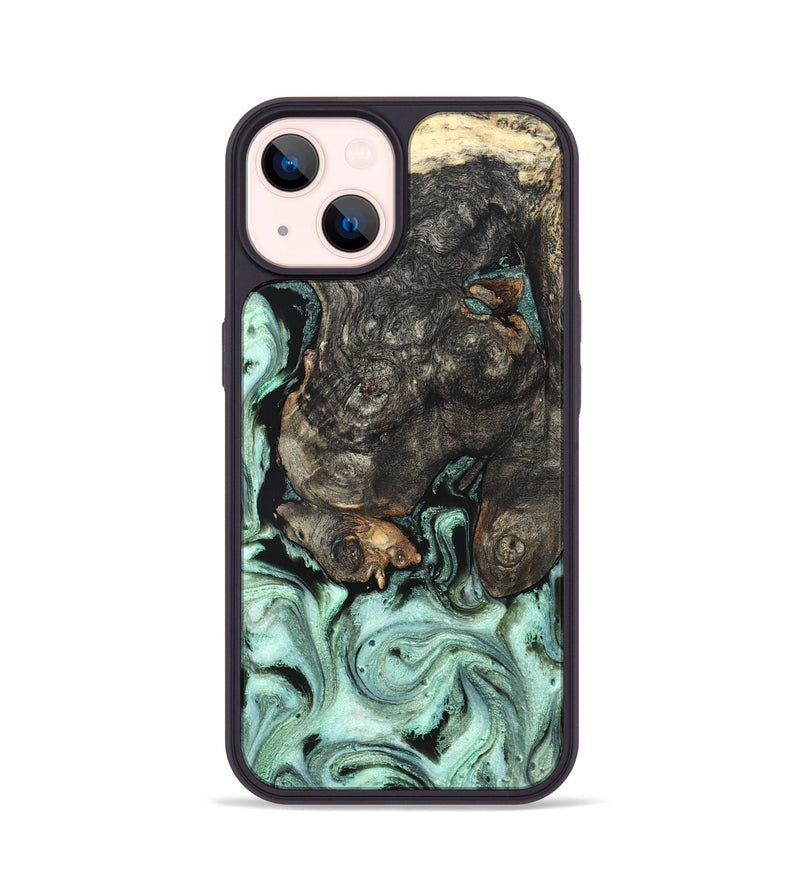 iPhone 14 Wood Phone Case - Kallie (Green, 820642)