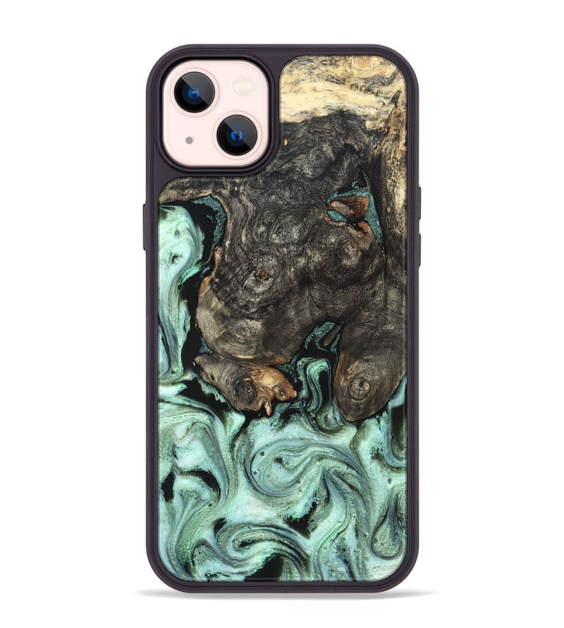 iPhone 14 Plus Wood Phone Case - Kallie (Green, 820642)