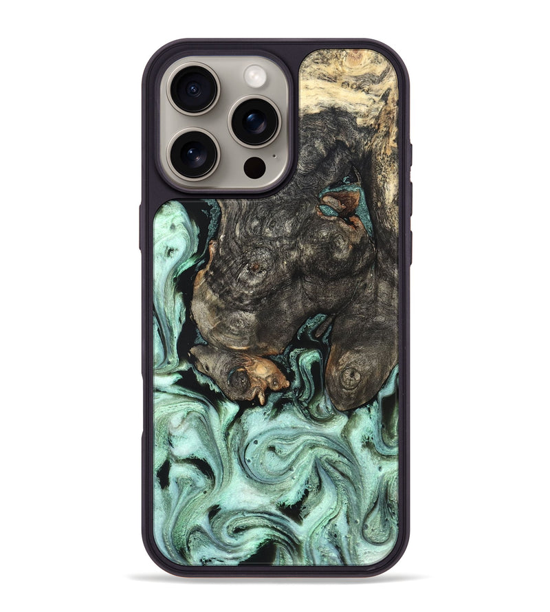 iPhone 16 Pro Max Wood Phone Case - Kallie (Green, 820642)