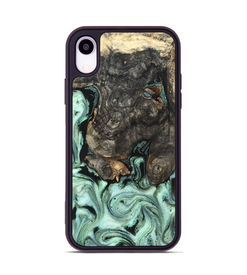 iPhone Xr Wood Phone Case - Kallie (Green, 820642)