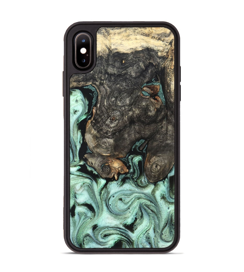 iPhone Xs Max Wood Phone Case - Kallie (Green, 820642)