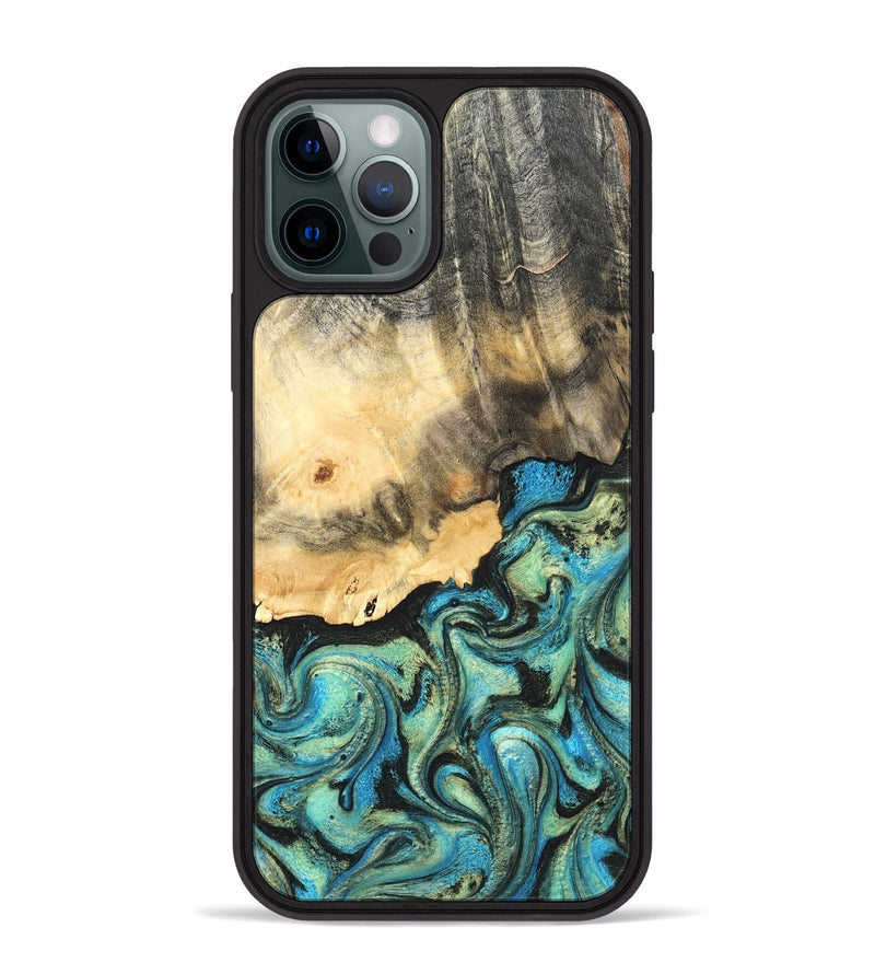 iPhone 12 Pro Max Wood Phone Case - Earl (Green, 820647)