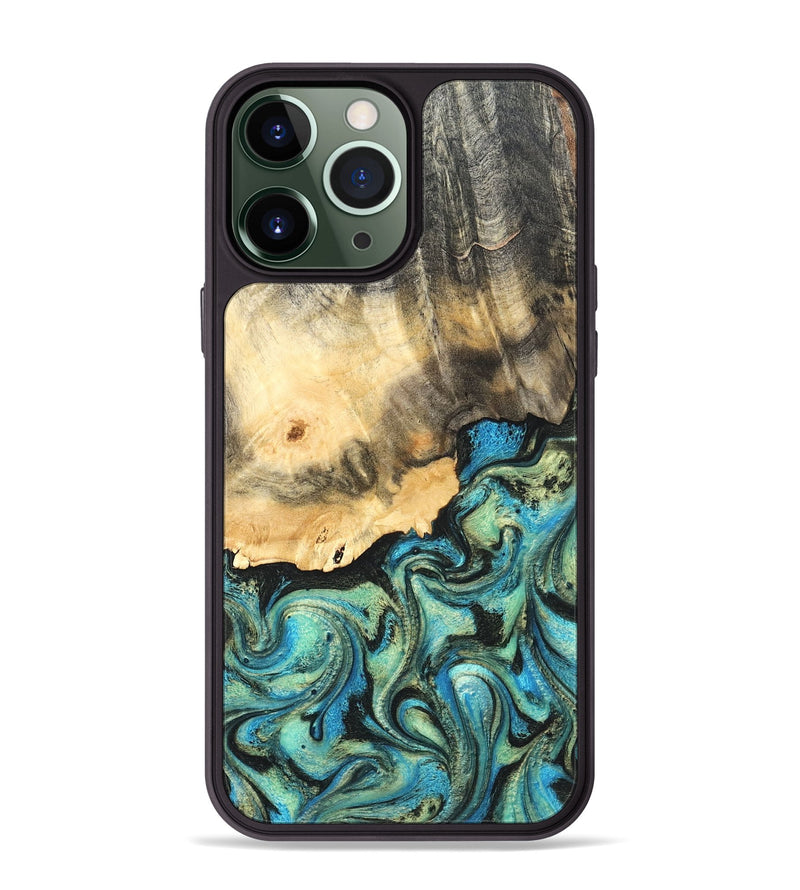 iPhone 13 Pro Max Wood Phone Case - Earl (Green, 820647)