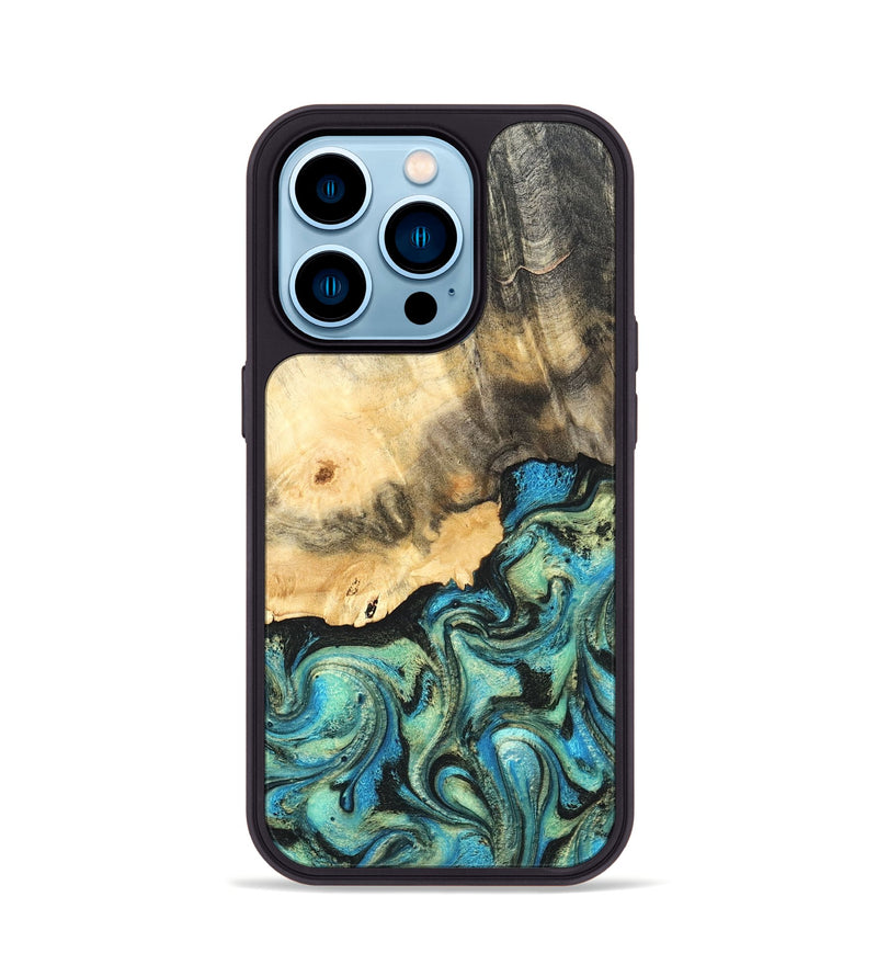iPhone 14 Pro Wood Phone Case - Earl (Green, 820647)