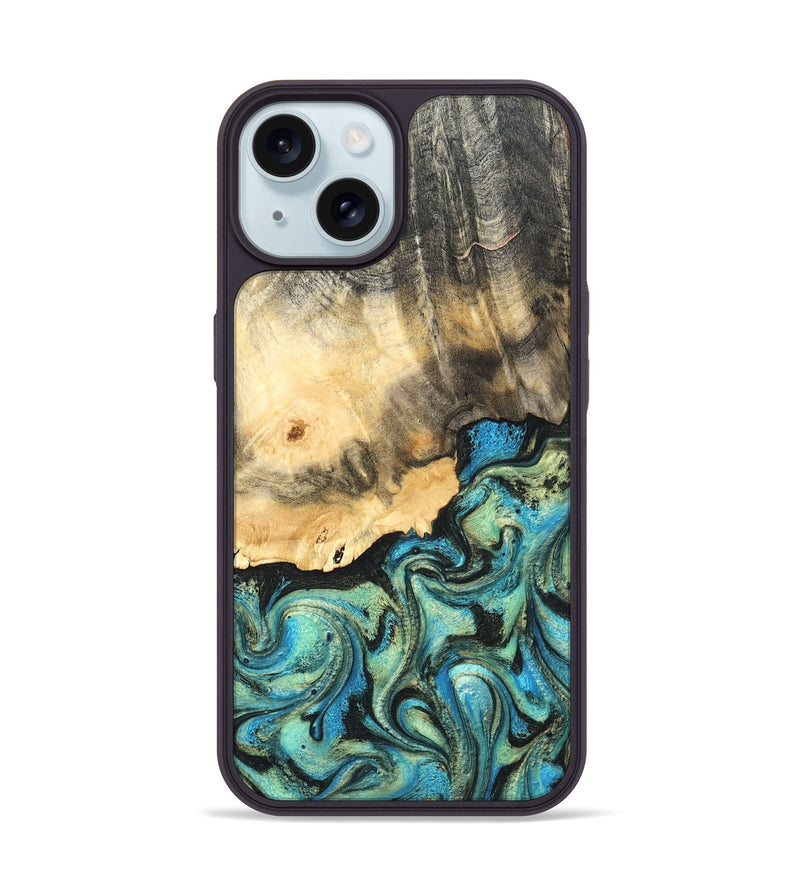 iPhone 15 Wood Phone Case - Earl (Green, 820647)