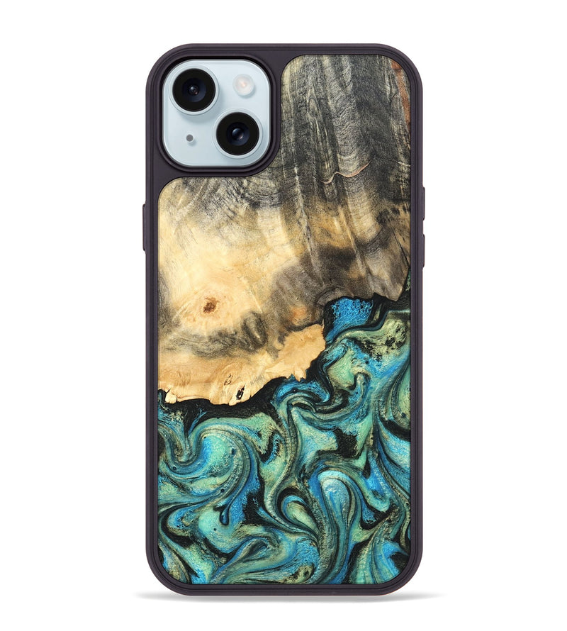 iPhone 15 Plus Wood Phone Case - Earl (Green, 820647)