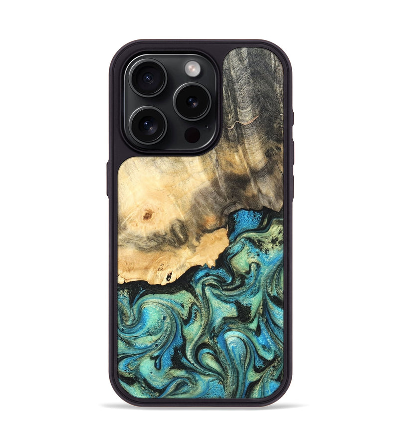iPhone 15 Pro Wood Phone Case - Earl (Green, 820647)