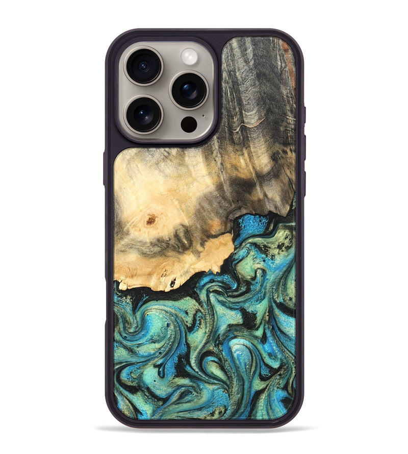 iPhone 16 Pro Max Wood Phone Case - Earl (Green, 820647)