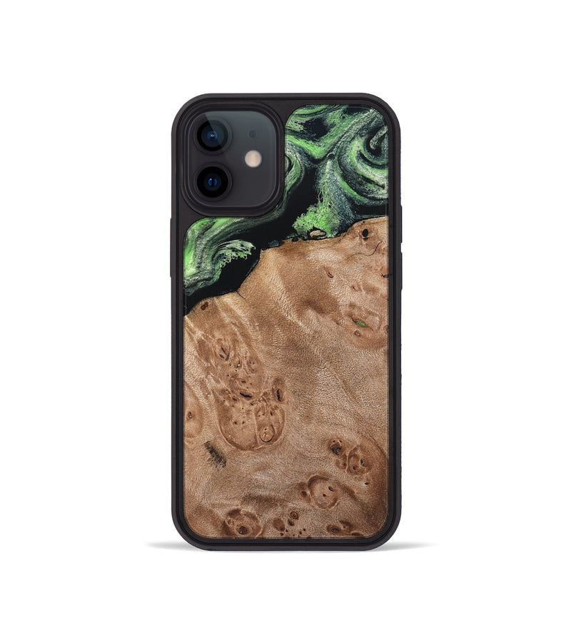 iPhone 12 mini Wood Phone Case - Olin (Green, 820649)