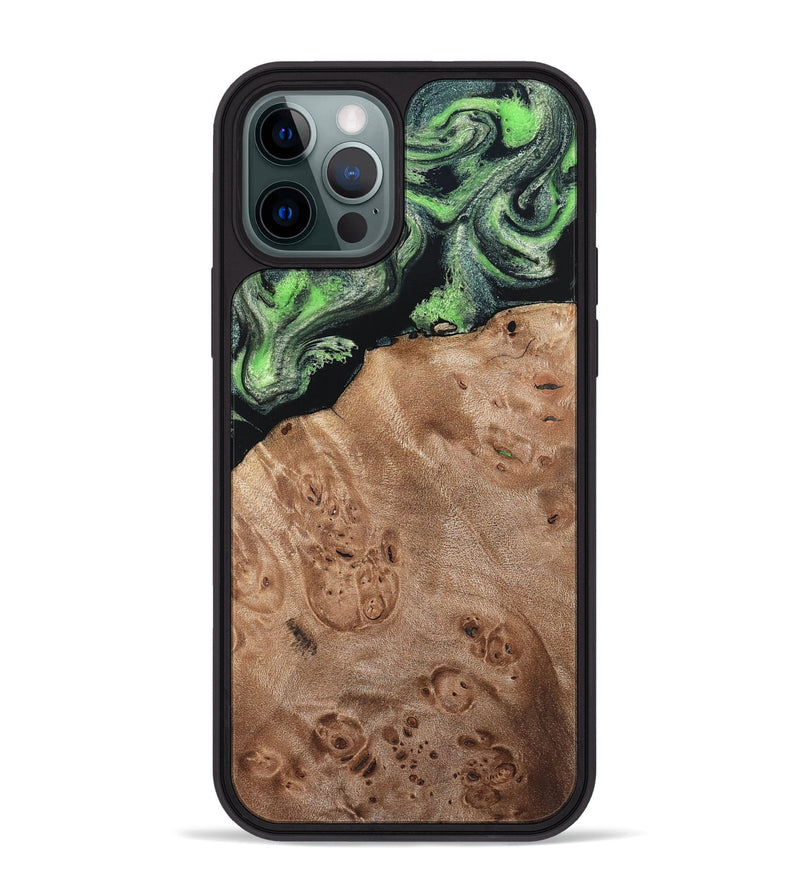 iPhone 12 Pro Max Wood Phone Case - Olin (Green, 820649)