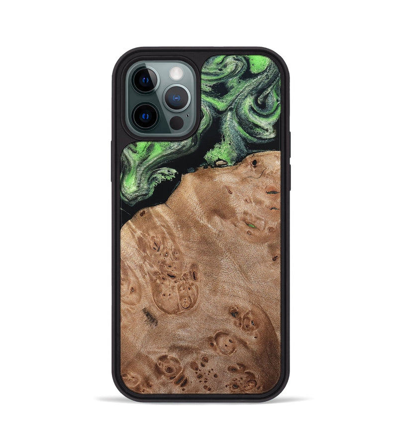 iPhone 12 Pro Wood Phone Case - Olin (Green, 820649)
