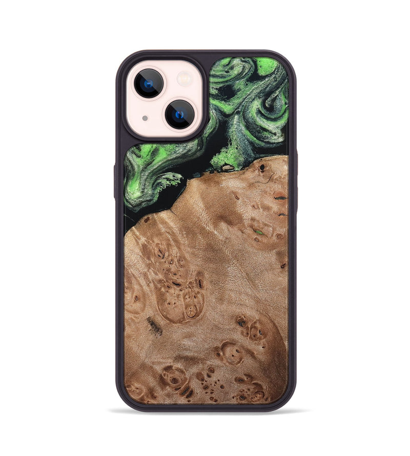 iPhone 14 Wood Phone Case - Olin (Green, 820649)