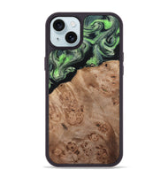 iPhone 15 Plus Wood Phone Case - Olin (Green, 820649)