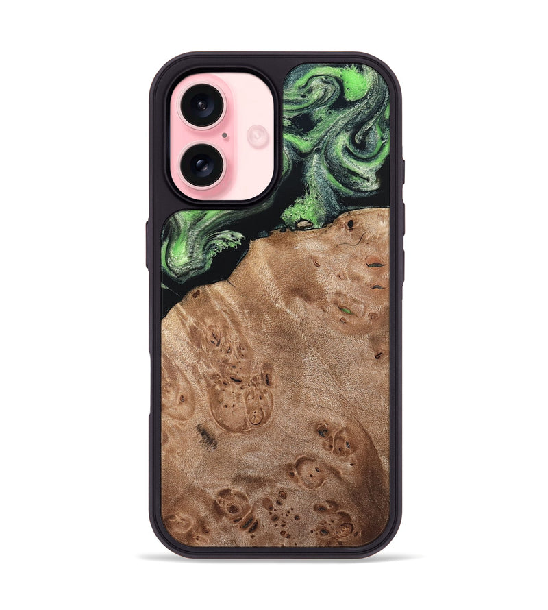 iPhone 16 Wood Phone Case - Olin (Green, 820649)