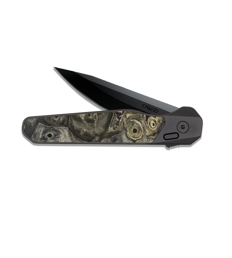 EDC Dark Slate Wood Pocket Knife - Jazmine (Wood Burl, 820651)