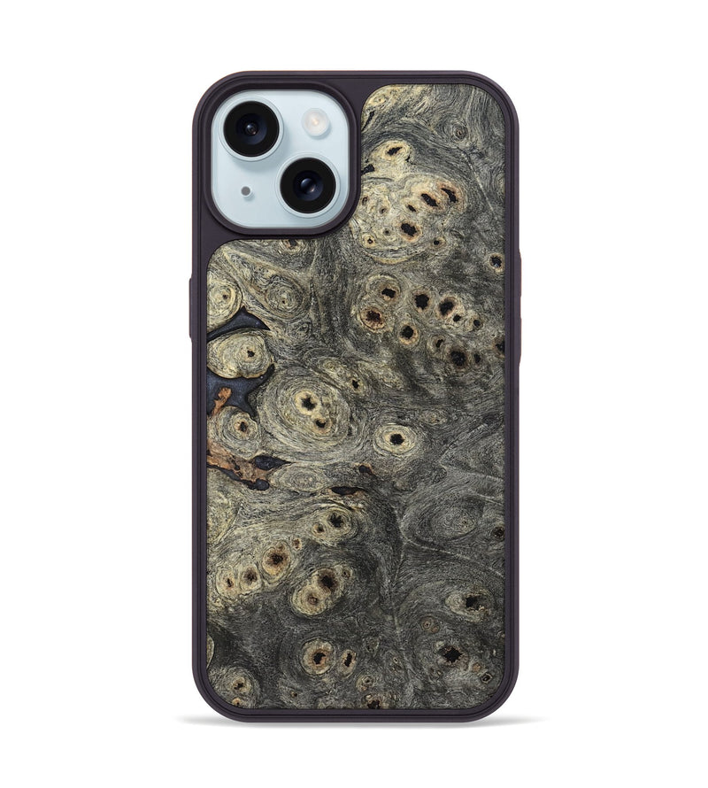 iPhone 15 Wood Phone Case - Oral (Wood Burl, 820652)