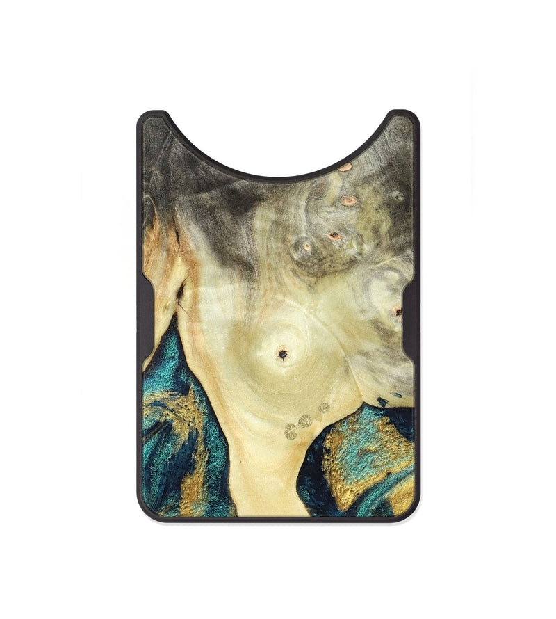 Alloy Wood Wallet - Tawnya (Teal & Gold, 820653)