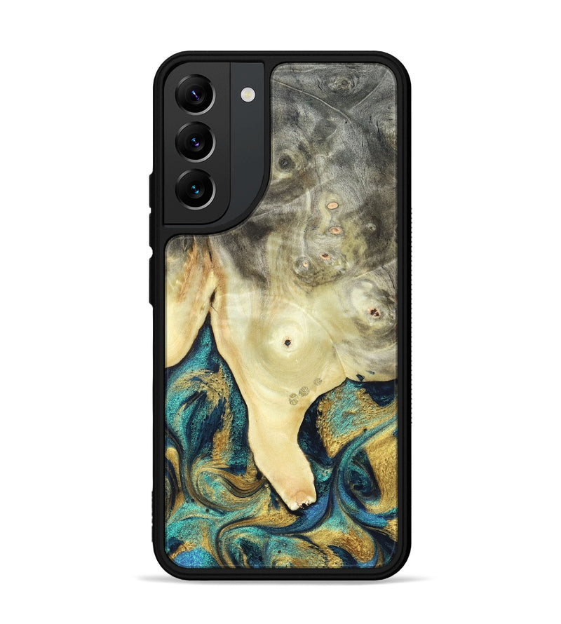 Galaxy S22 Plus Wood Phone Case - Tawnya (Teal & Gold, 820653)