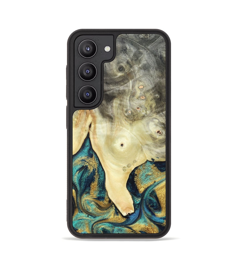 Galaxy S23 Wood Phone Case - Tawnya (Teal & Gold, 820653)